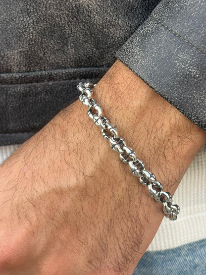 Limited Edition Joker S925 Sterling Silver Bracelet -(21cm-8mm)