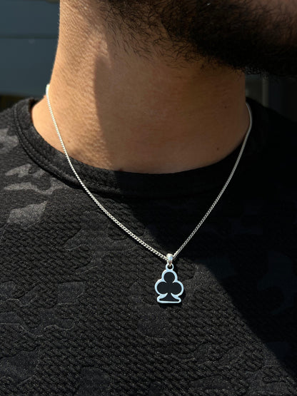 Ace Necklace for Men's Sterling Silver 925s
