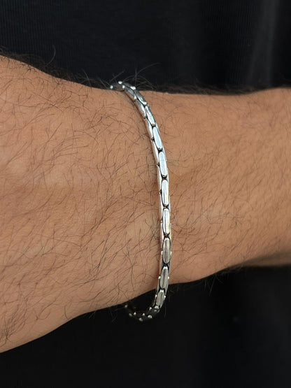 Spinal Chain Bracelet for Men's Sterling Silver 925s-20cm