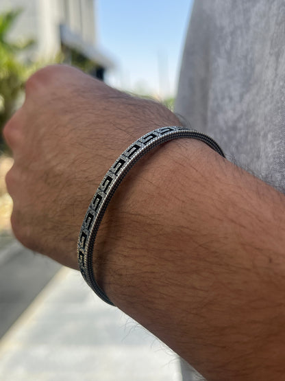 Stamped GUCCI Bangle bracelet -S925 Sterling Silver for men -