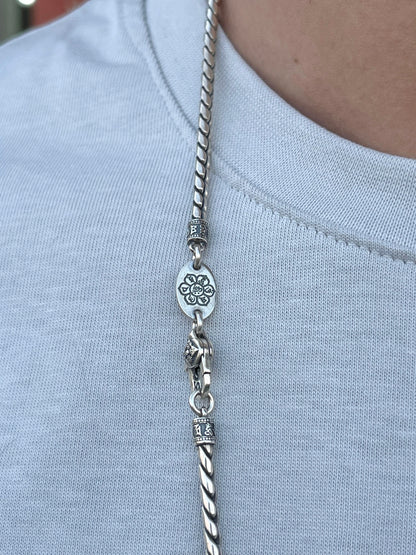 Heavy Serpent Twist Chain in Italian Sterling Silver 925s