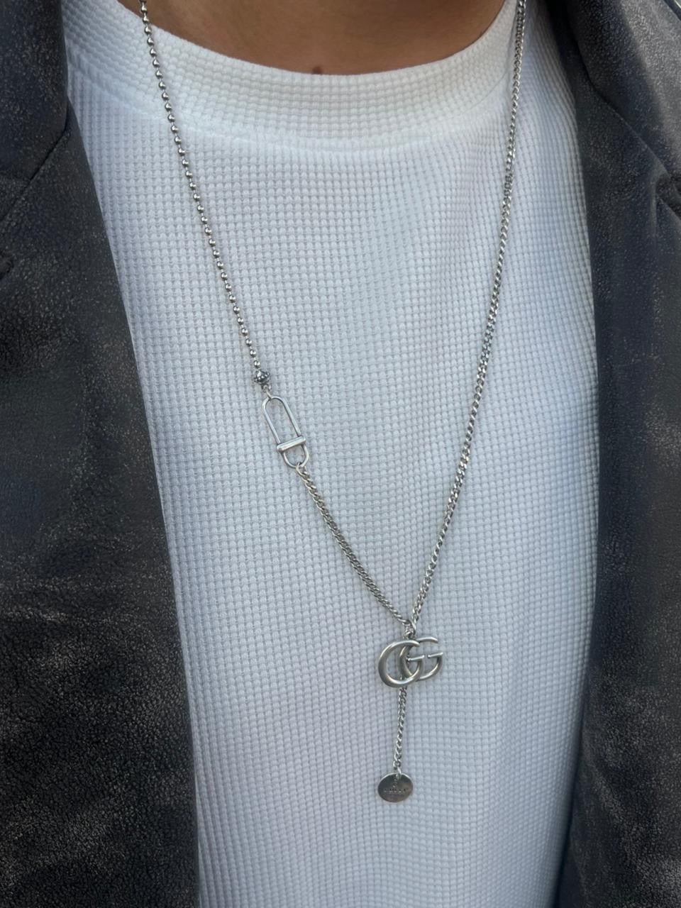 Modish S925 Gucci Chain Necklace Sterling Silver-78cm