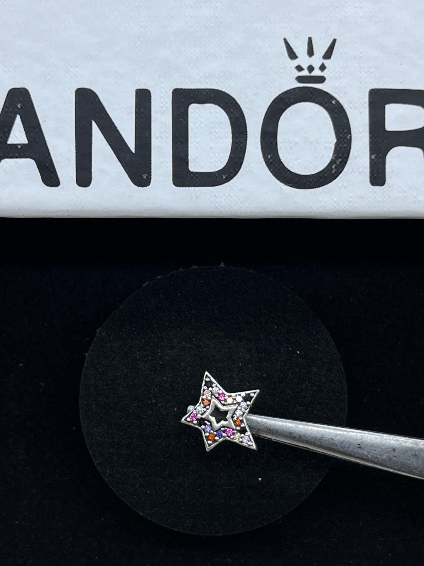 Sparkling Asymmetric Star Charm