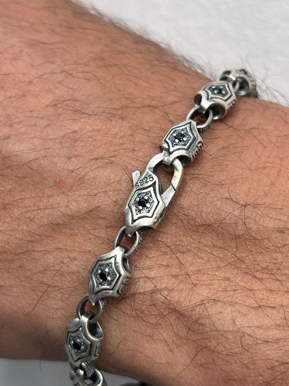 Blue spirit  Bracelet for Men's Sterling Silver 925s-