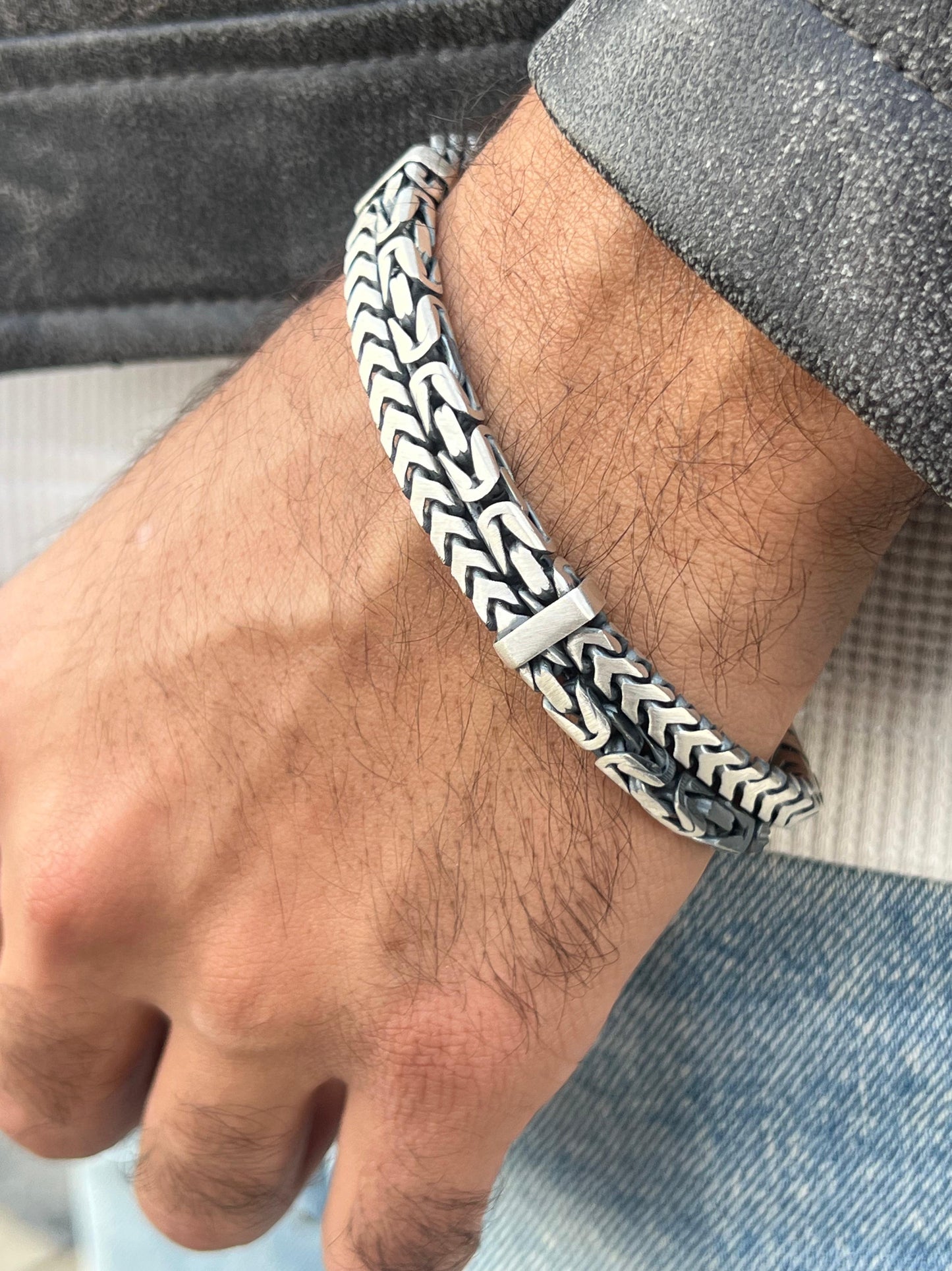 Limited Edition Double King✖️Arrow S925 Sterling Silver Bracelet -(22cm-11mm)