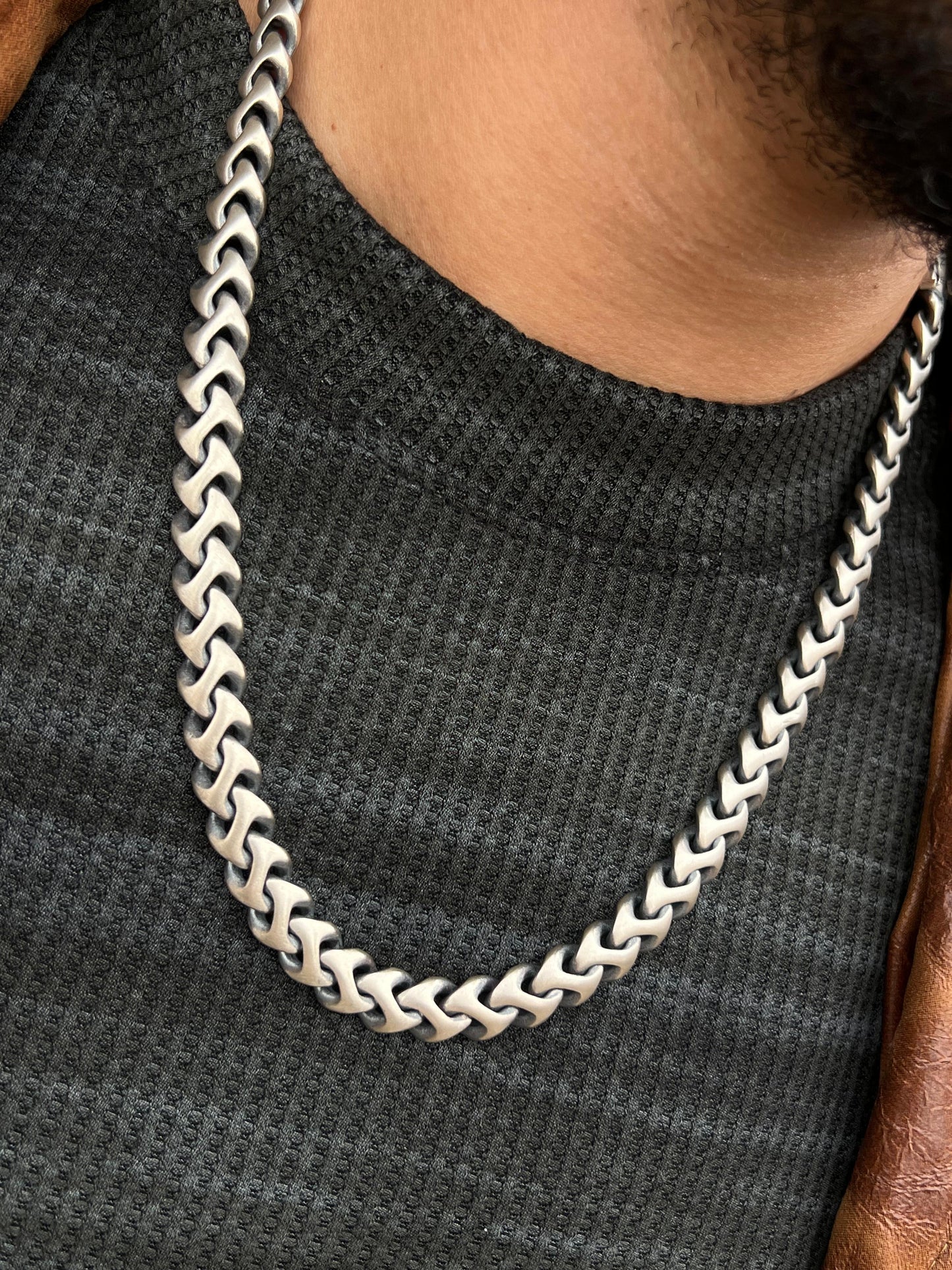 ⛔️Exclusive⛔️ Double Appear Brutal Chain-Pure Sterling Silver 925s-(58cm-10mm)