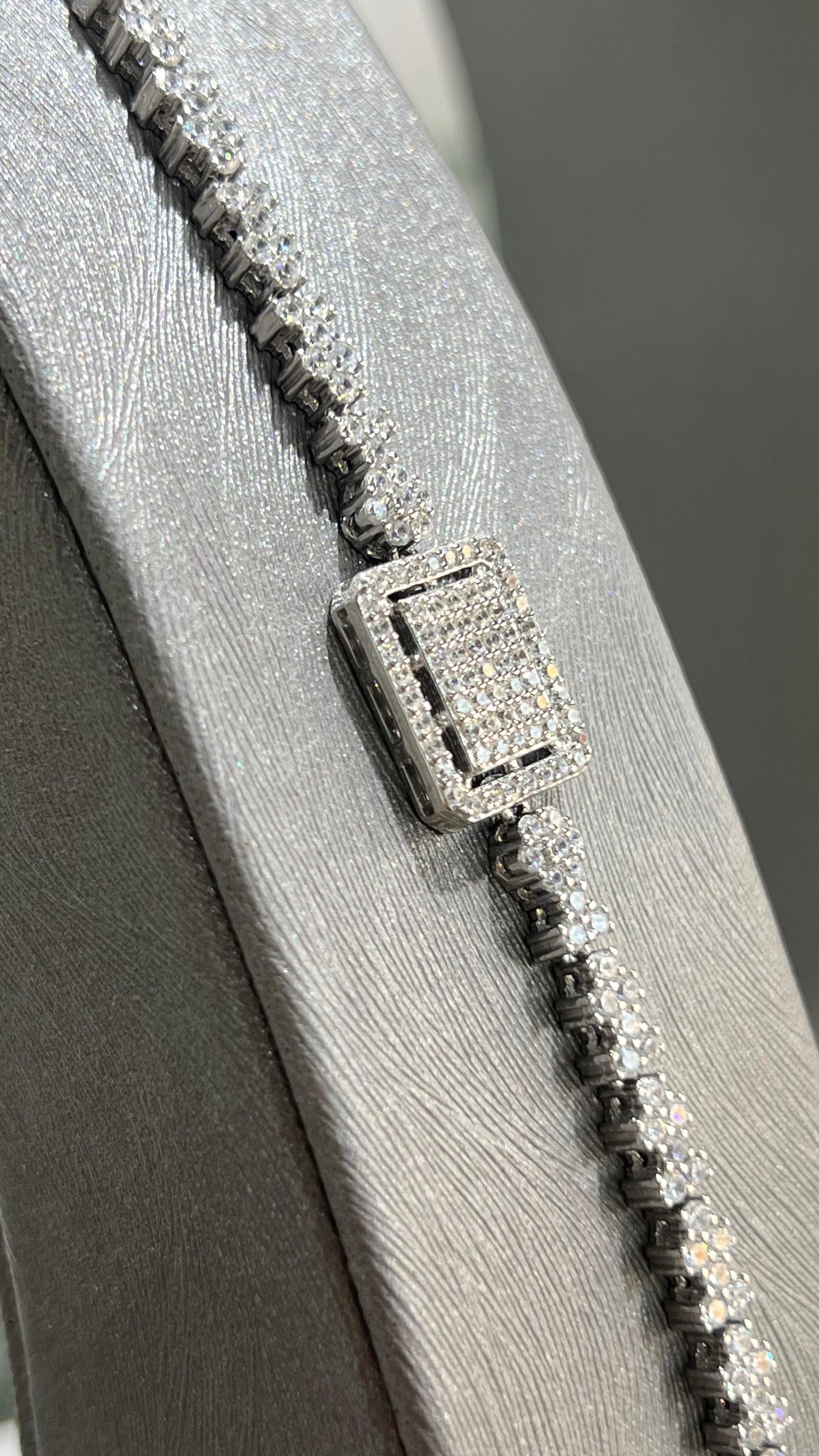 Sparkling Square Set In Italian Sterling Silver 925