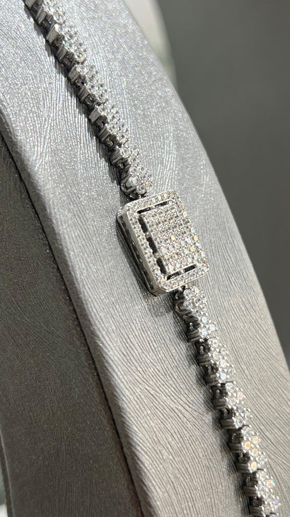 Sparkling Square Set In Italian Sterling Silver 925