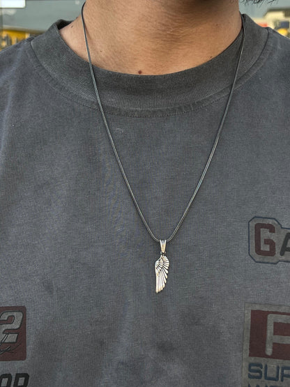 Oxidized Wing Necklace for Men's Sterling Silver 925s