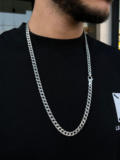 Heavy Grommet Dragon Skin Necklace For Men Sterling Silver - 925