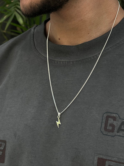Lightning Necklace for Men's Sterling Silver 925s
