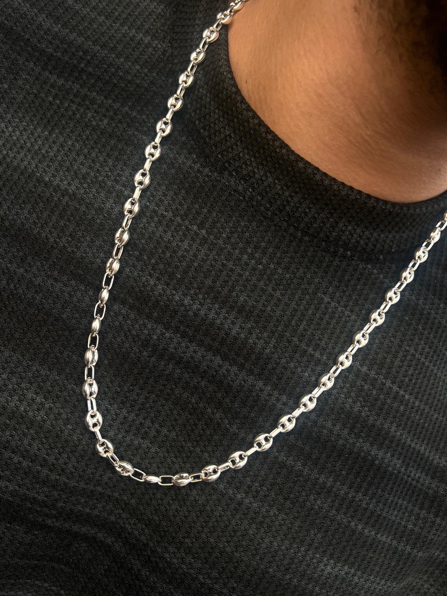 Link Chain Necklace Sterling Silver 925s (65cm-7mm)
