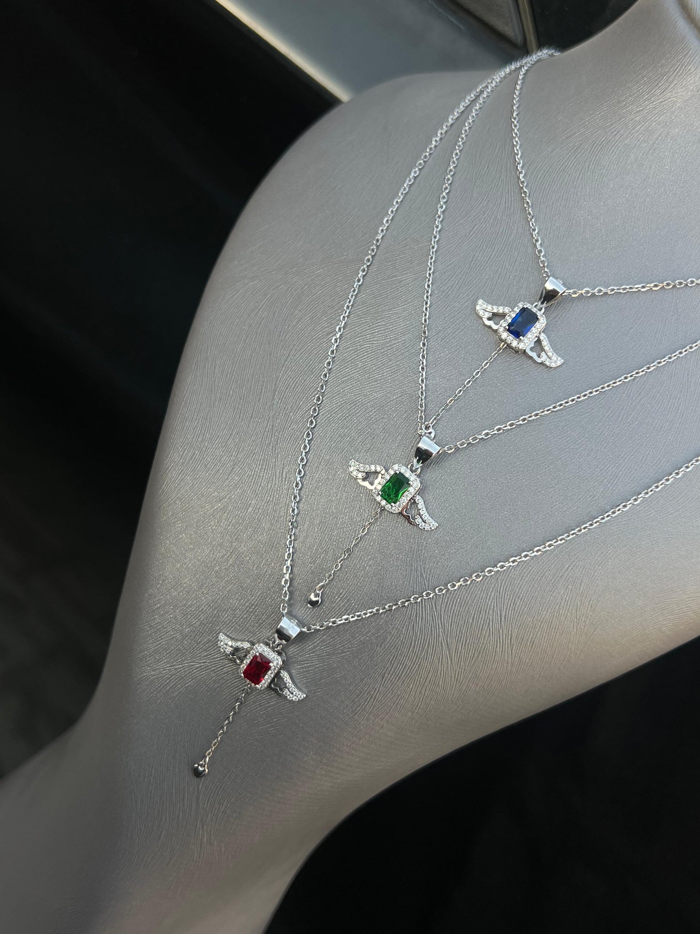 Winged Necklace -sterling Silver-925s