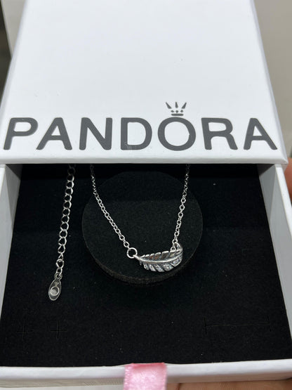 Feather Necklace-925 sterling silver