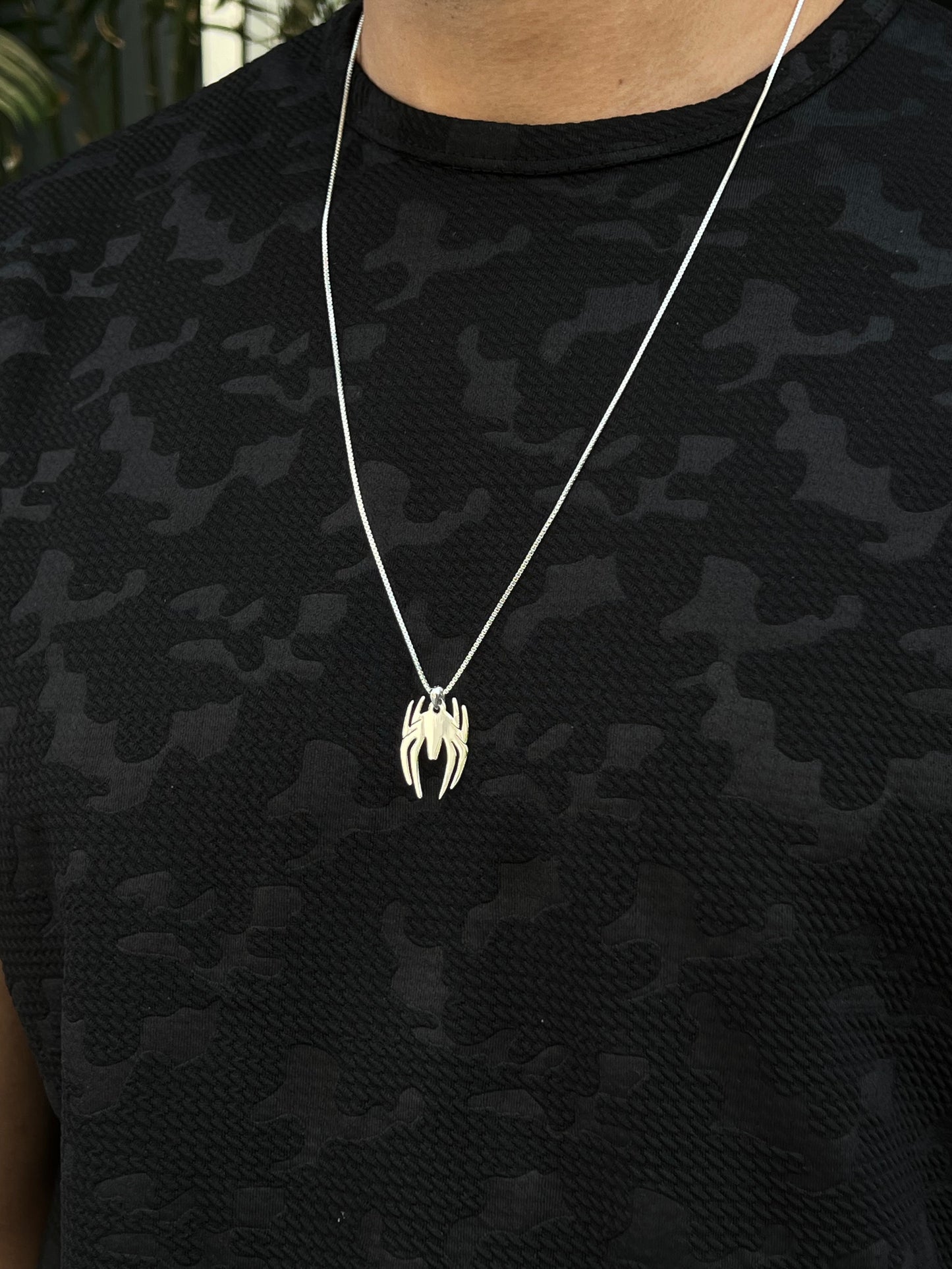 Spider Necklace for Men's Sterling Silver 925s