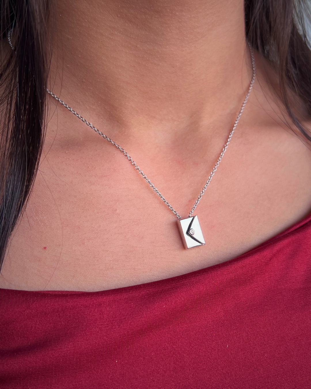 Envelope necklace- pure silverS925