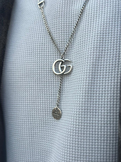 Modish S925 Gucci Chain Necklace Sterling Silver-78cm