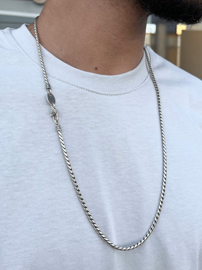 Heavy Serpent Twist Chain in Italian Sterling Silver 925s