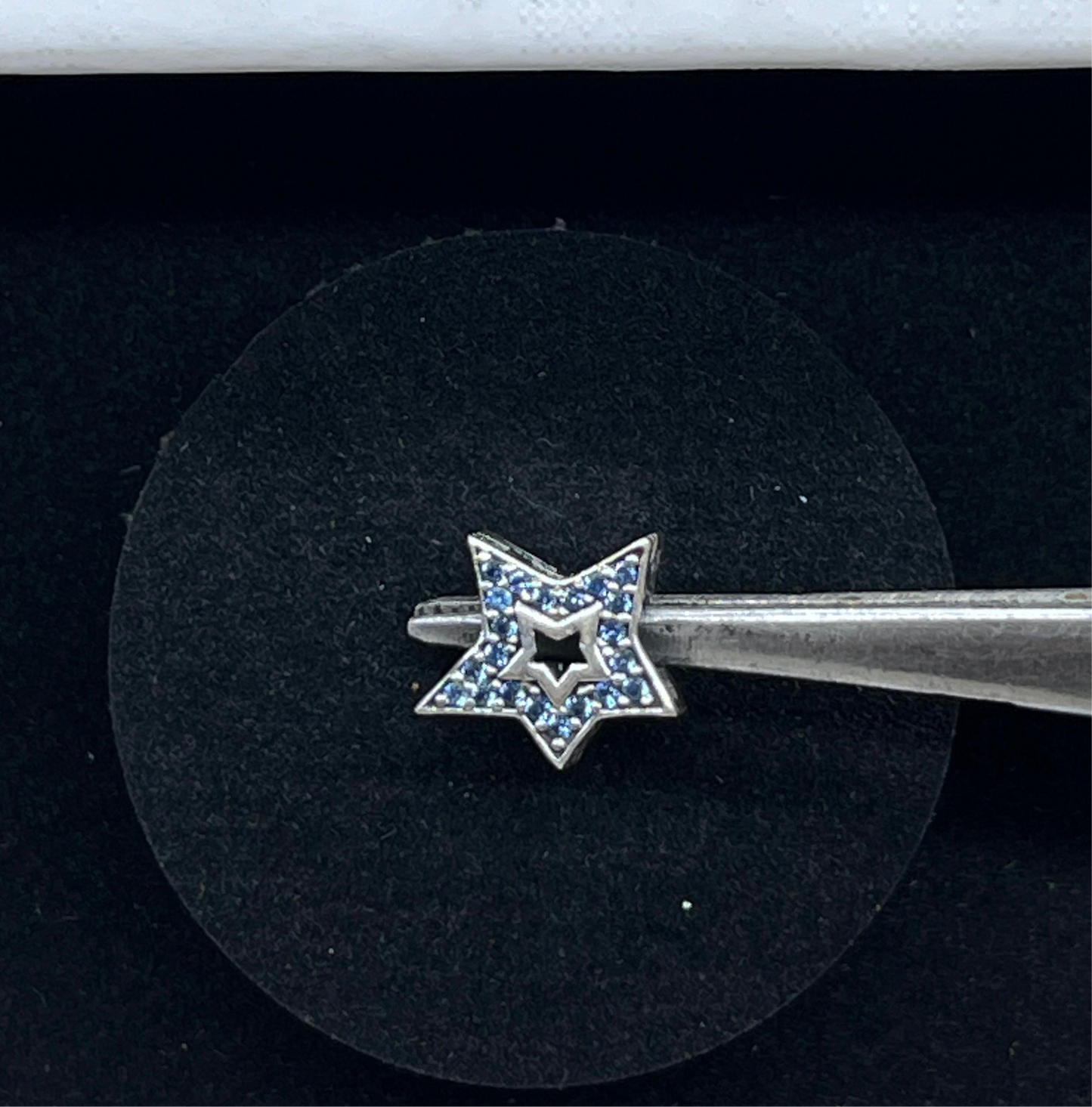 Sparkling Asymmetric Star Charm