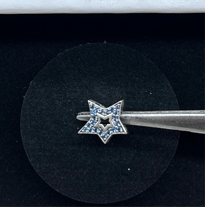 Sparkling Asymmetric Star Charm