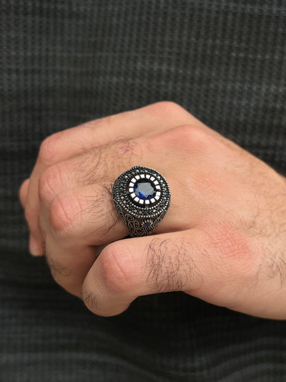 Dark Jewel Ring -Sterling Silver 925s