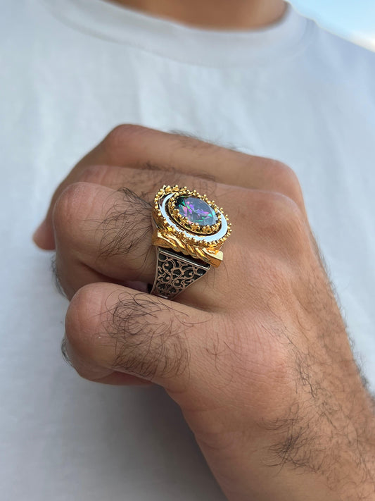 Royal Gold plated Ring- Sterling Silver 925s