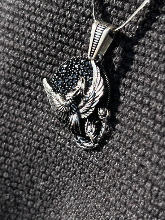 Heavy Oxized Dragon Pendant – S925 Silver-3.5cm