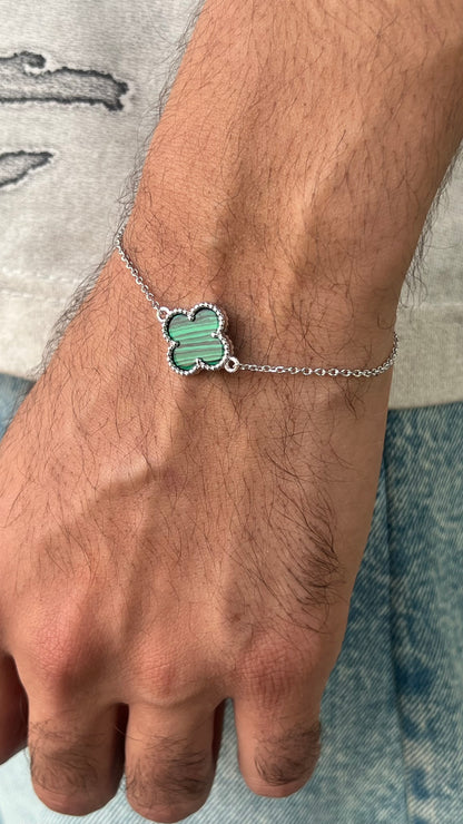 One Malachite Van Cleef Bracelet Sterling Silver 925s