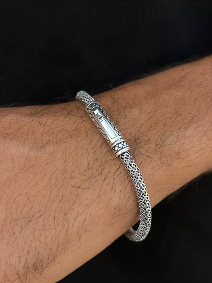 Viper Chain Bracelet for Men's Sterling Silver 925s-(20.5cm-5mm)