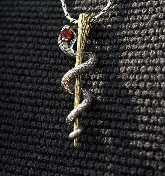 Detailed Cobra Pendant – S925 Silver