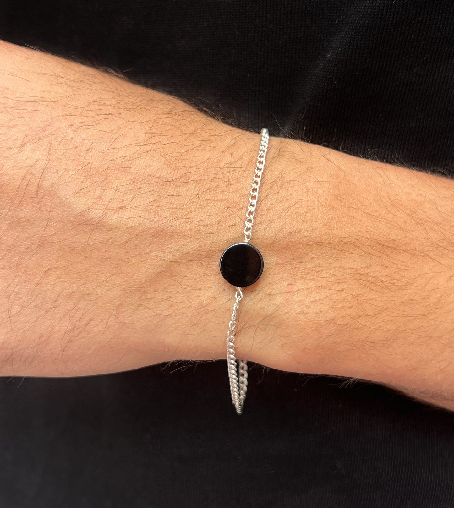 Onyx Bracelet for Men's Sterling Silver 925s