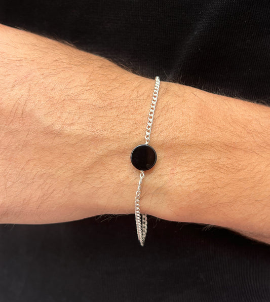 Onyx Bracelet for Men's Sterling Silver 925s