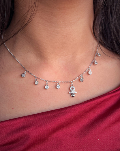 Multi Zirconia charms Necklace - S925