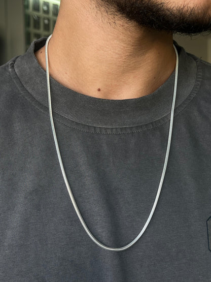 Rattail chain For Men Sterling Silver - 925- 2 Sizes