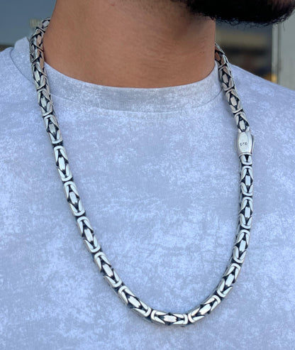 Massive 132g Solid King Chain for Men's Sterling Silver 925s-65cm-7mm