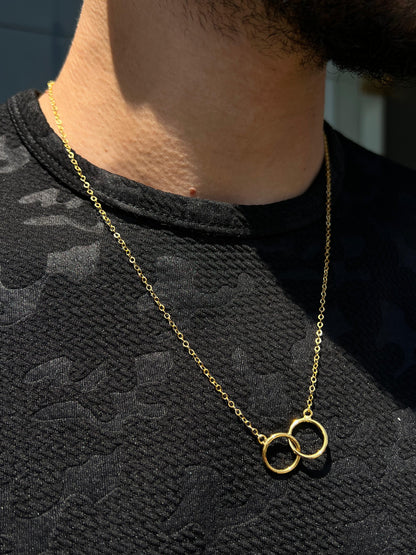 Gold plated Elan Unity Necklace for Men's Sterling Silver 925s