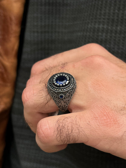 Dark Jewel Ring -Sterling Silver 925s