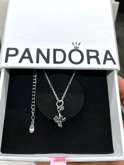 Enamel Flower Floral Plant Necklace