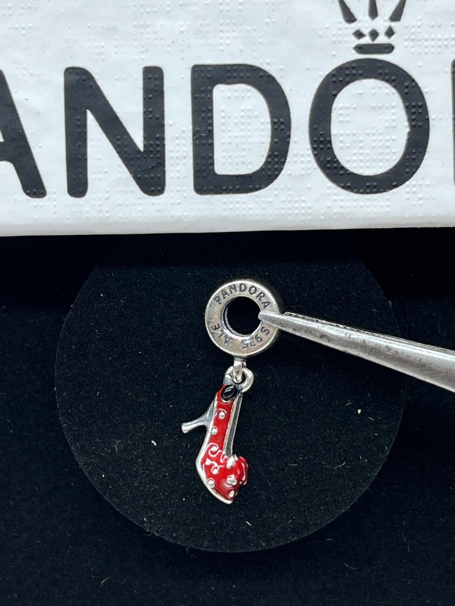 Silver Disney Minnie Shoe Dangle Charm