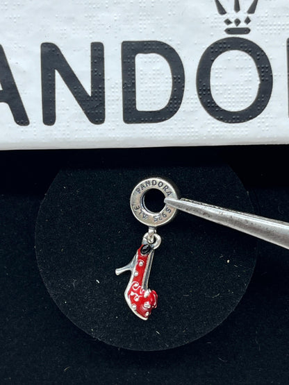 Silver Disney Minnie Shoe Dangle Charm