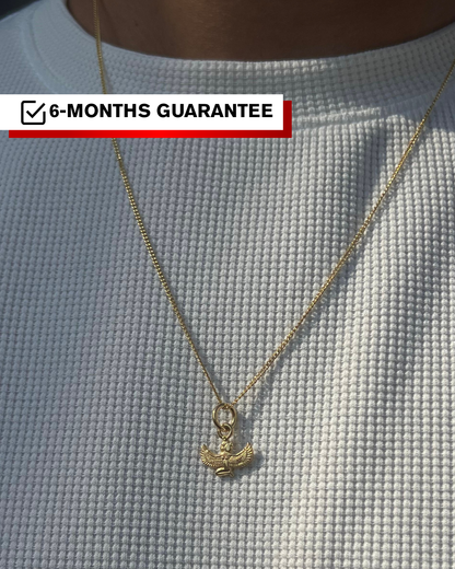 Premium- Horus Necklace in Sterling Silver 925s- Real 21K Gold Plated