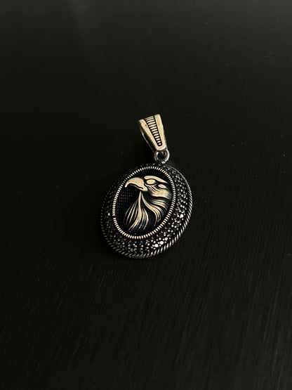 Guardian Eagle Pendant – S925 Silver-3cm
