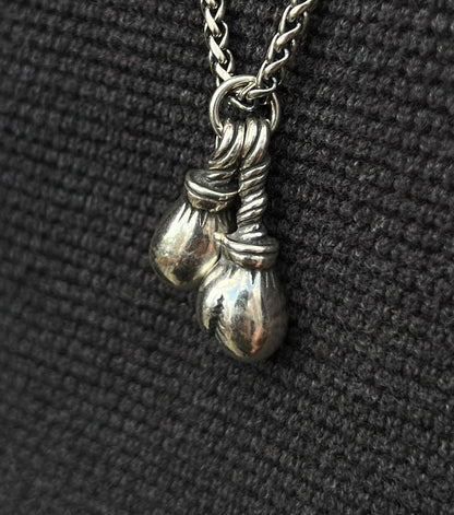 Heavy Boxing Pendant – S925 Silver-3cm