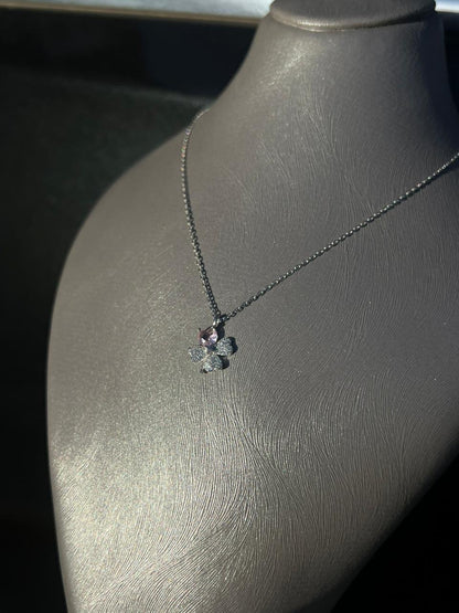 Flower Zirconia Necklace in Sterling Silver 925s