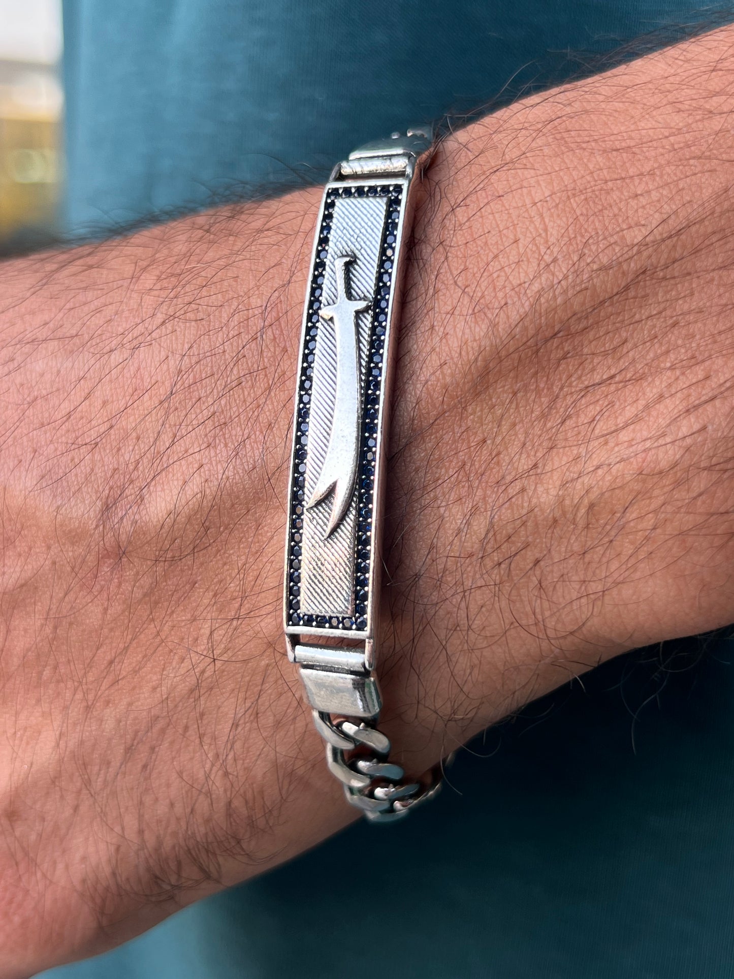 Sword Sleek Bracelet for Men's Sterling Silver 925s