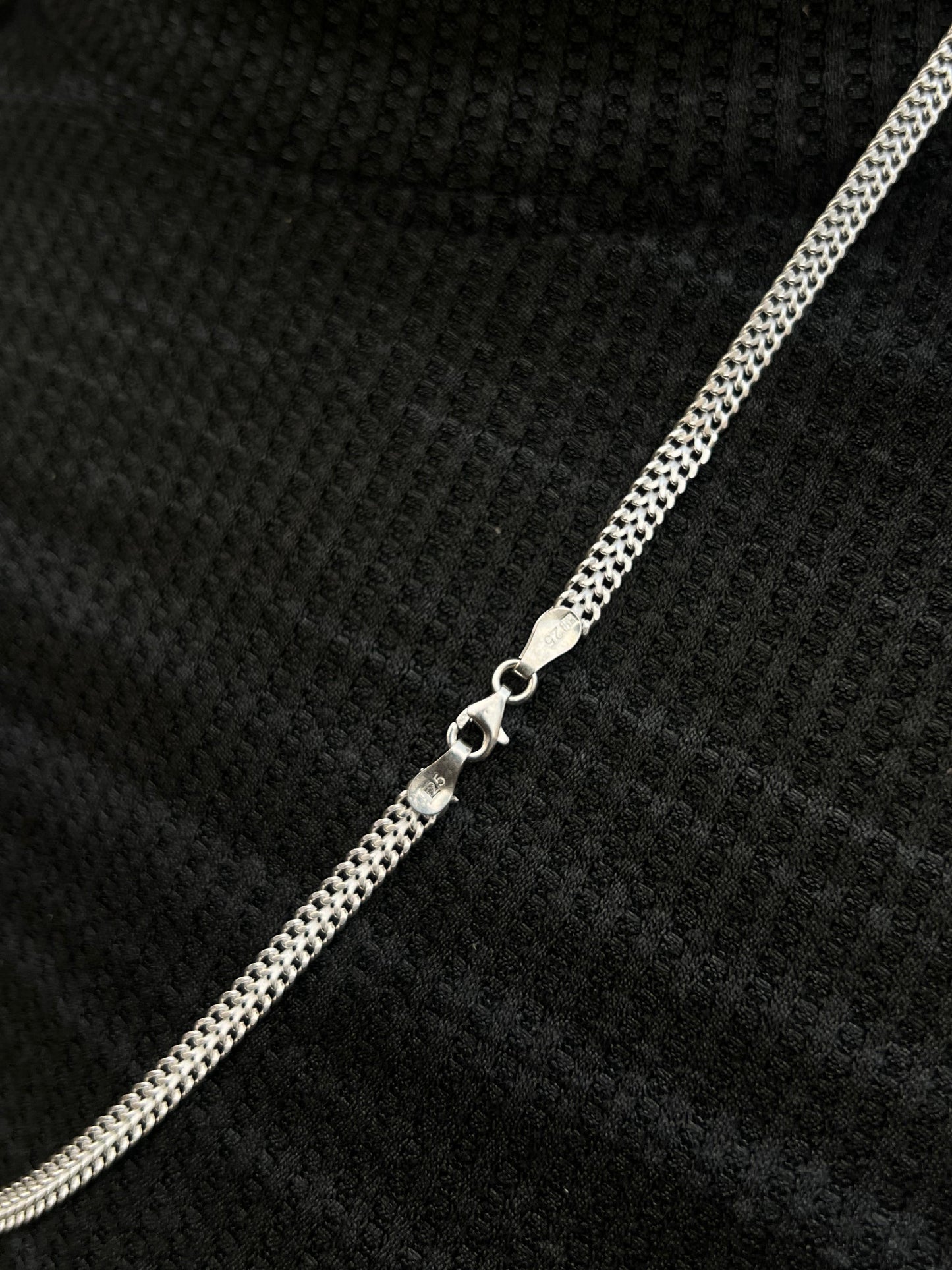 White Dragon bone Necklace Sterling Silver 925s (64cm-5mm)