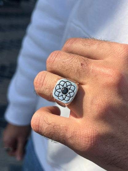 Geo Focus Ring -Sterling Silver 925s