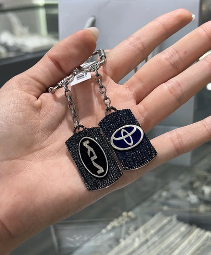 Zirconia KeyChains -in Sterling Silver 925s