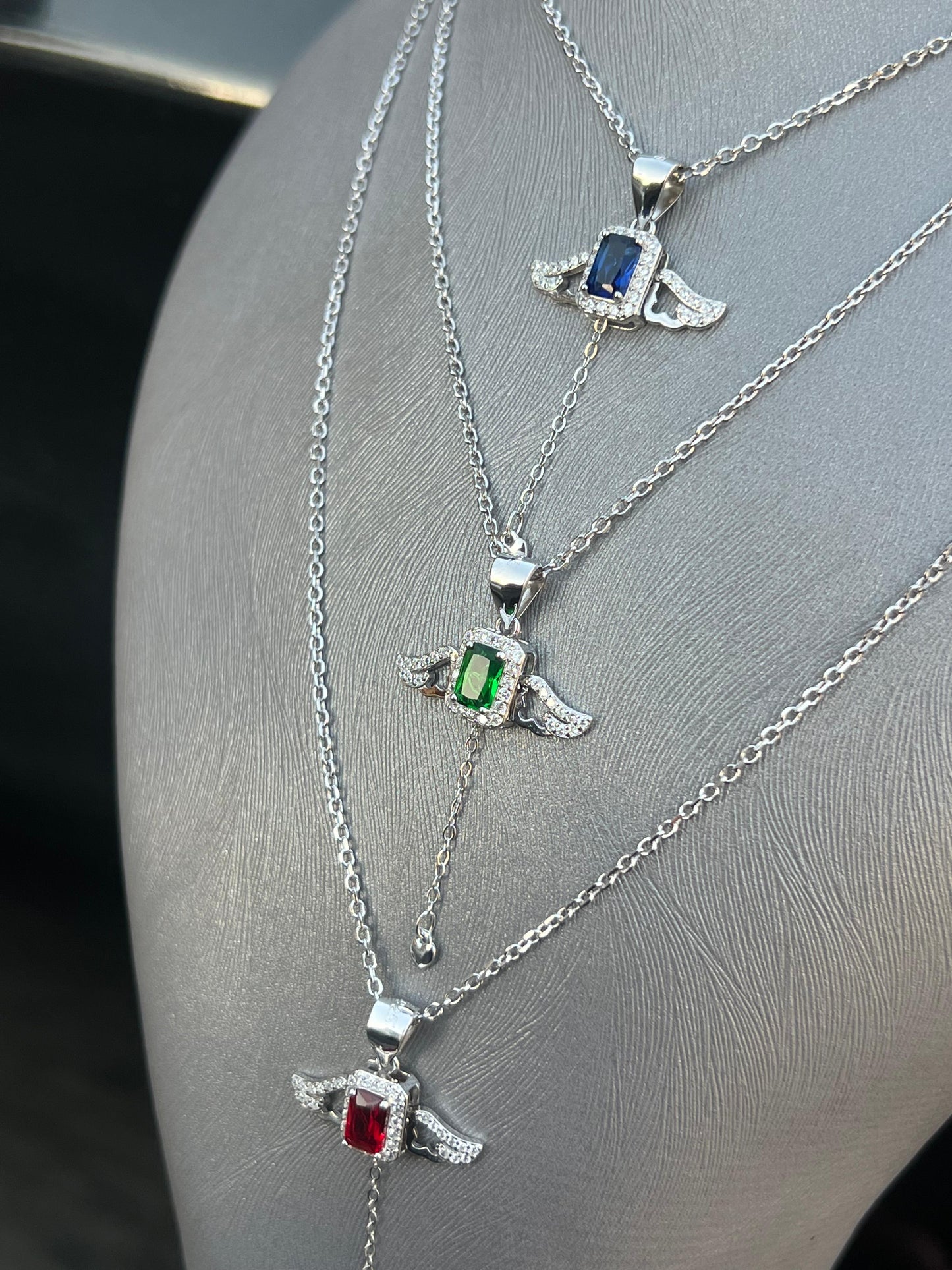 Winged Necklace -sterling Silver-925s