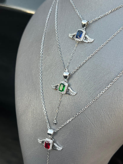 Winged Necklace -sterling Silver-925s